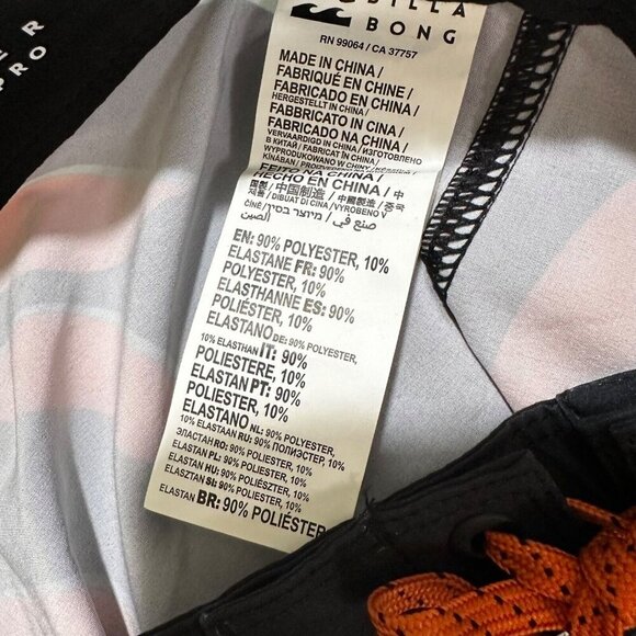 Billabong Big Boy Size 26 (L) Sundays Pro Mid Recycler Board Short Swim‎ NWT - Picture 7 of 9